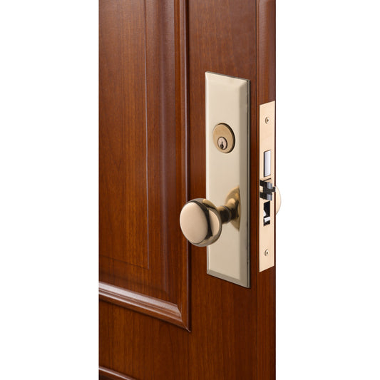 MORTISE ENTRY LOCKSET - RIGHT HAND - POLISHED BRASS