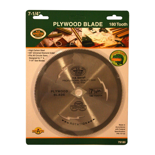 CIRCULAR SAW BLADE 7 1/4” 180T PLYWOOD STEEL